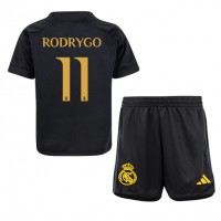 Otroški Nogometni dresi Real Madrid Rodrygo Goes #11 Tretji 2023-24 Kratek Rokav (+ Kratke hlače)